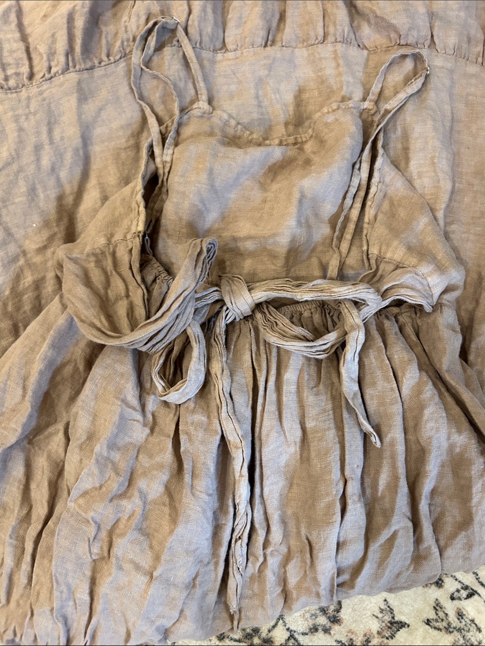 Beachwood the label Rye Backless Linen Tie-Back Maxi Dress in Taupe - Picture 6 of 6
